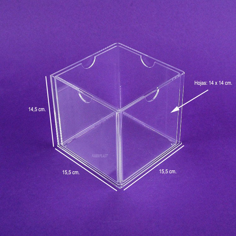 Cube Plexiglas Porte visuels 14 x 14