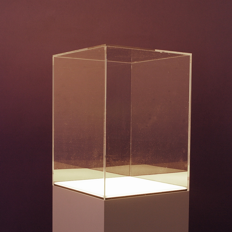 Vitrine d'exposition en verre Eclairage LED 40x40x200cm