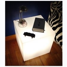 Lampe-Table de Nuit LUMINIS plexiglas blanc