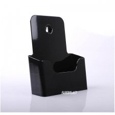 PORTE BROCHURE ACRYLIC POLYSTYRENE NOIR BRILLANCE A5 VERTICAL