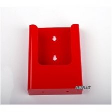 PORTEBROCHURE ACRYLIC POLYSTYRENE ROUGE BRILLANCE 1/3 A4 VERTICAL (MURAL)