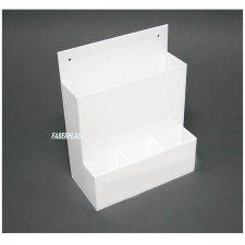 Porte brochures plexiglas blanc SAM