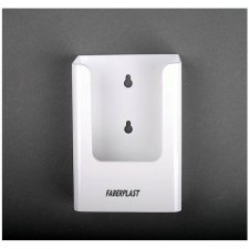 Porte brochure BLANC BRILLANCE 1/3 A4 VERTICAL (MURAL)