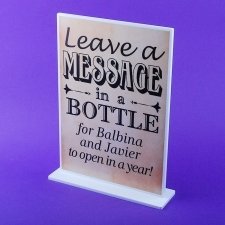Display plexiglas MESSAGE IN A BOTTLE