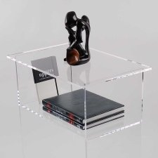 Table auxiliaire en méthacrylate avec étagère
