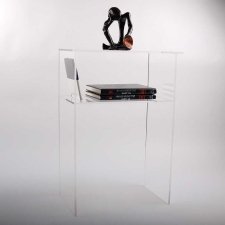 Table auxiliaire en méthacrylate avec étagère