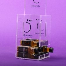 Présentoir en plexiglas huiles 5 ELEMENTOS