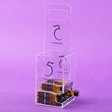 Présentoir en plexiglas huiles 5 ELEMENTOS