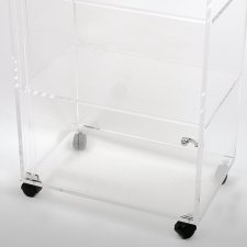 Vitrine en plexiglas 5 ÉTAGÈRES avec roulettes
