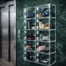 Casiers transparents en méthacrylate sur MESURE