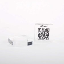 QR RESTAURANT imprimé sur plaques de méthacrylate