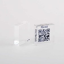 QR RESTAURANT imprimé sur plaques de méthacrylate