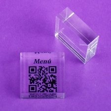 QR RESTAURANT imprimé sur plaques de méthacrylate