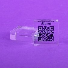 QR RESTAURANT imprimé sur plaques de méthacrylate