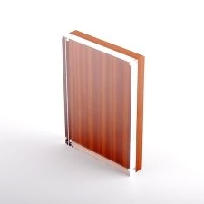Porte feuilles en méthacrylate et BOIS avec aimants