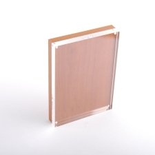 Porte feuilles en méthacrylate et BOIS avec aimants