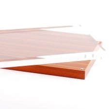Porte feuilles en méthacrylate et BOIS avec aimants