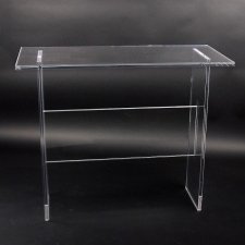 Table en plexiglas avec plaque TRANSVERSALE