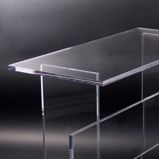 Table en plexiglas avec plaque TRANSVERSALE