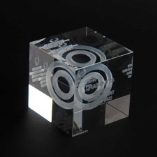 Bloc de verre gravé en 3D FIAT