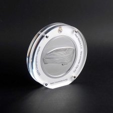 Bloc médaille R Madrid CF en méthacrylate
