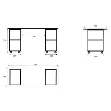 Tableau BUREAU en méthacrylate