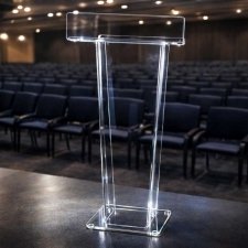 Pupitre de conférence plexiglas DYANA DEUX avec tablette haute