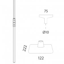 Porte Visuel réglable en ABS