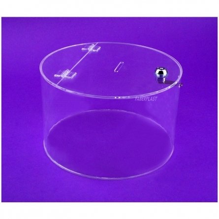 Tirelire plexiglas CIRCULAIRE