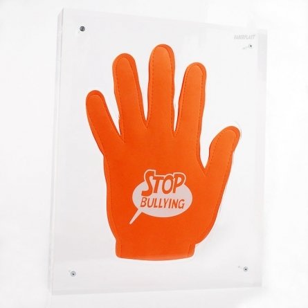 Plexiglas tombstone STOP BULLYING