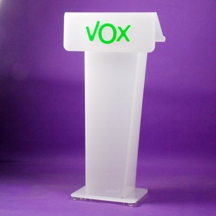Pupitre dévénements plexiglas VOX