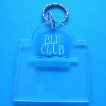 Porte clés plexiglas BLU CLUB