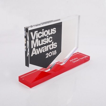 Trophée plexiglas VICIOUS MUSIC AWARDS