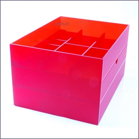 Meuble Plexiglas Rouge Nuancé