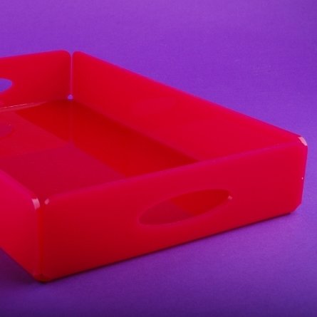 Plateau plexiglas FUCHSIA