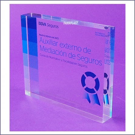 Bloc Plexiglas Bbva Assurance