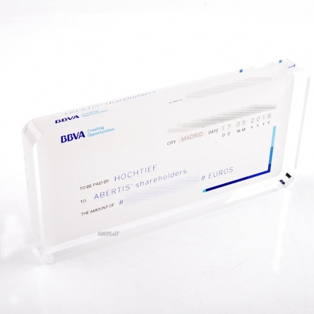 Bloc plexiglas BBVA HOCHTIEF