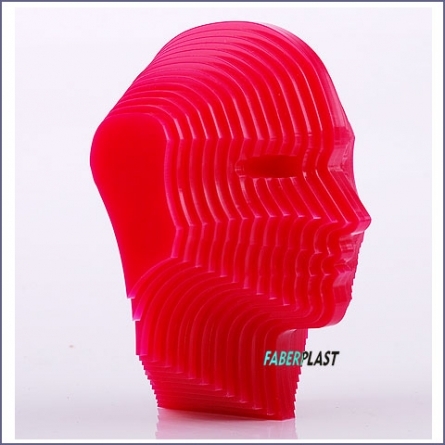 Buste 3d Plexiglas Fuchsia