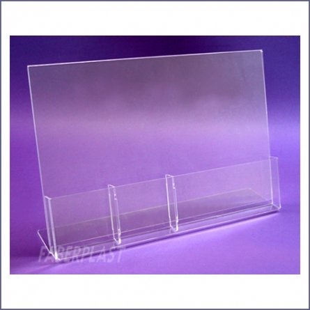Portebrochure Plexiglass 3 Creux
