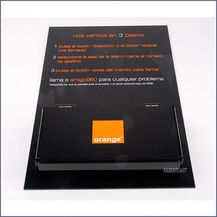 Porte Brochure Plexiglas Orange