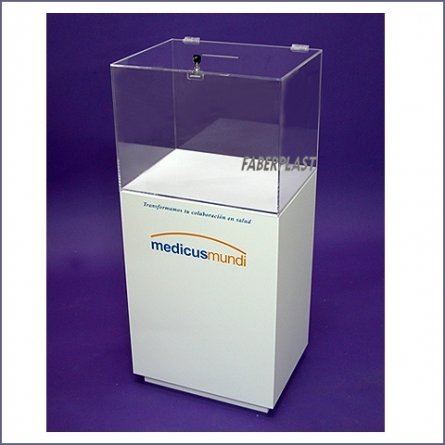 Urne Plexiglas D´exposition Medicus Mundi