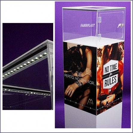 Vitrine Plexiglas Leds No Time