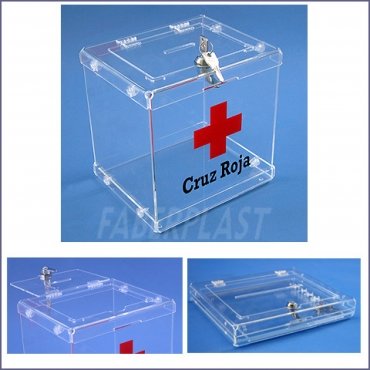 Tirelires en plexiglas